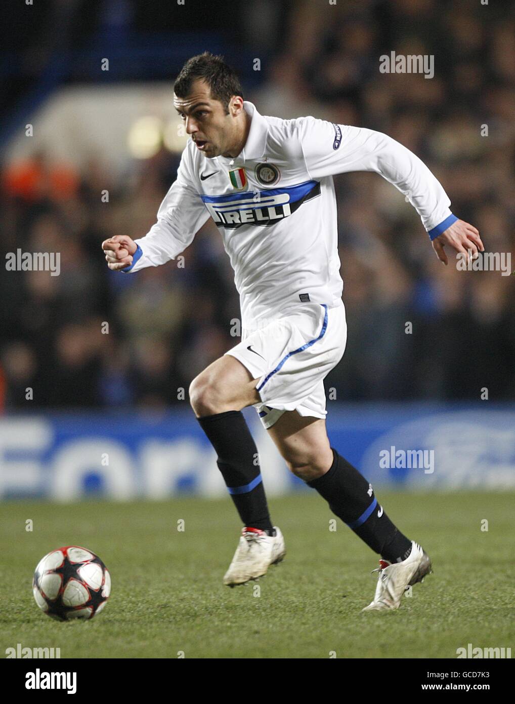 Fußball - UEFA Champions League - 16. Runde - zweites Bein - Chelsea gegen Inter Mailand - Stamford Bridge. Goran Pandev, Inter Mailand Stockfoto