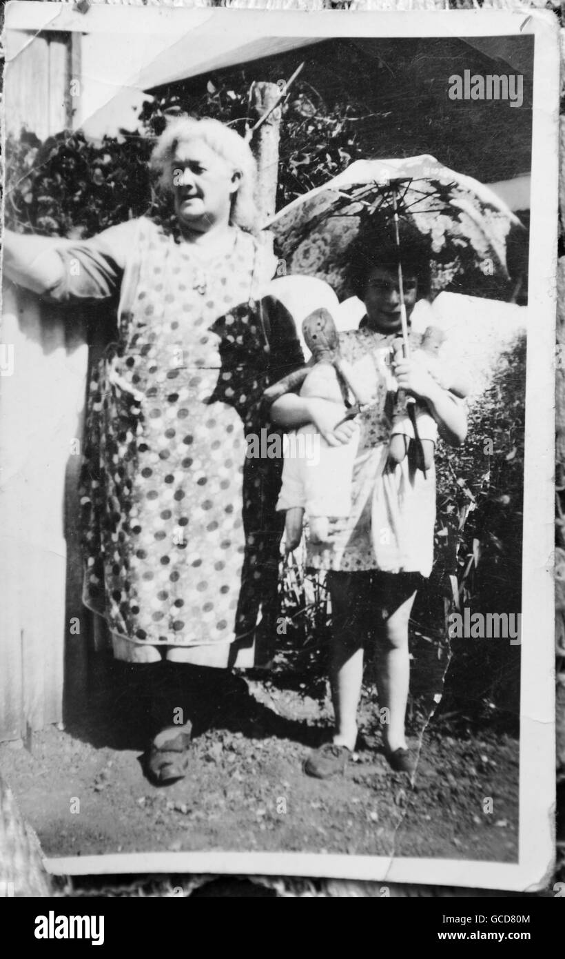 Hundertjährigen feiert 96 Jahren im gleichen Haus Stockfoto