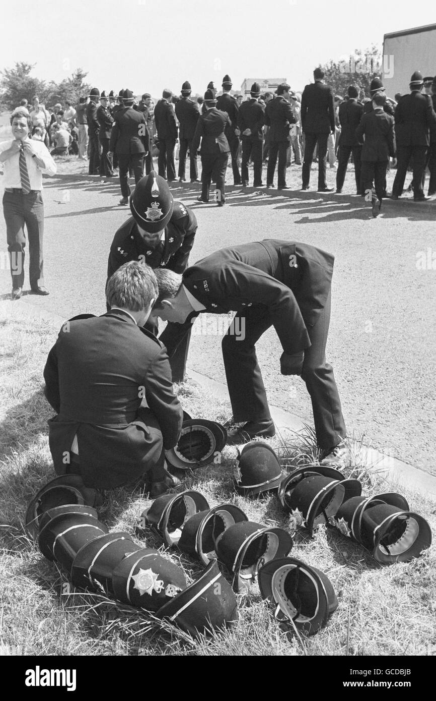 Politik - Miners Strike - Llanwern, Wales Stockfoto