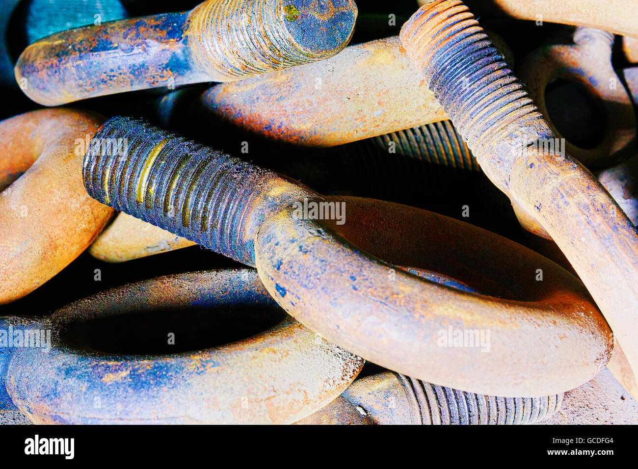 Vintage Ringschrauben.  Dampferzeuger, Dampfturbine, Seattle, WA, Georgetown Steam Plant, ein National Historic Landmark in Seattle Stockfoto