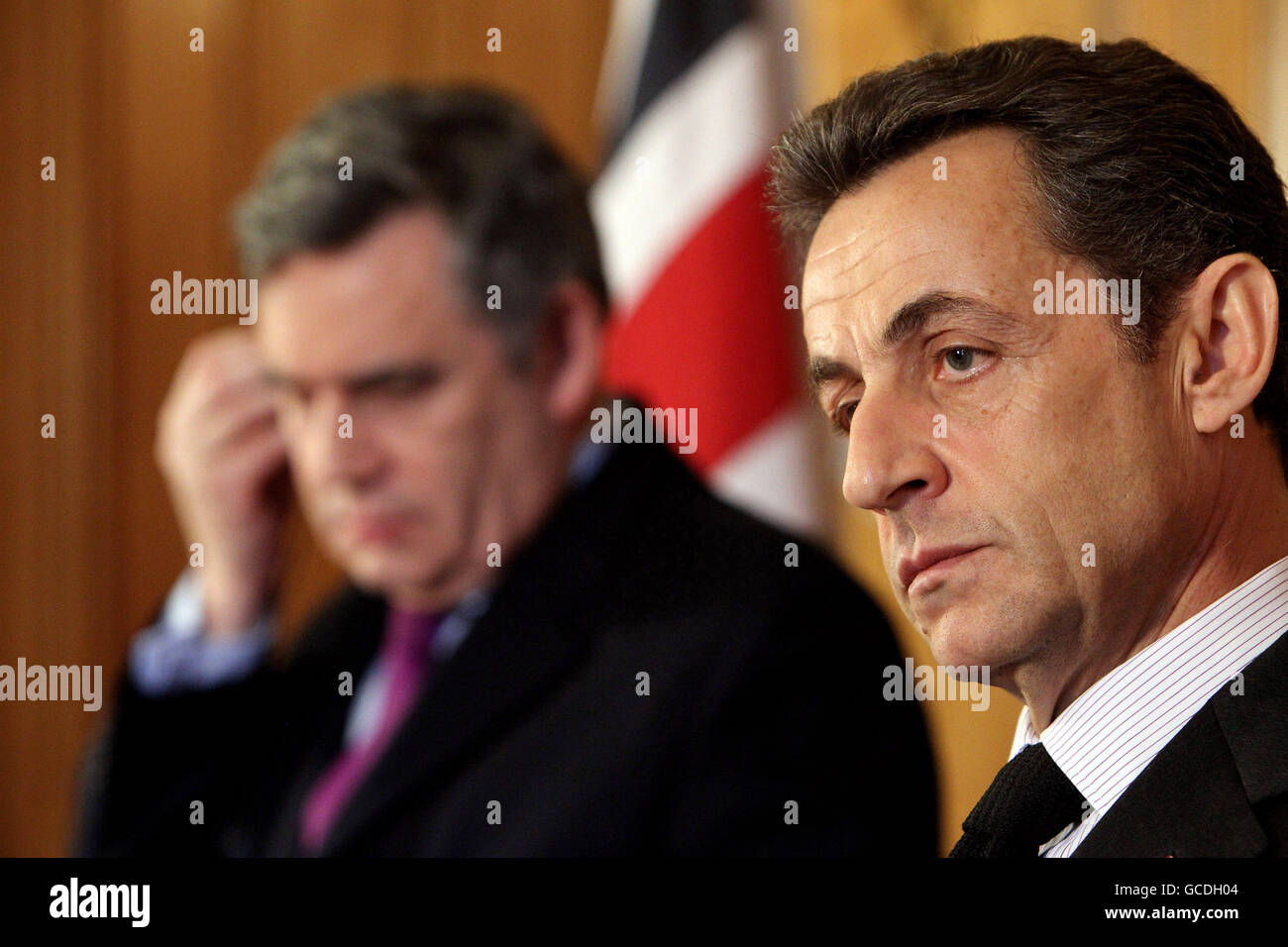 Sarkozy besucht die UK Stockfoto