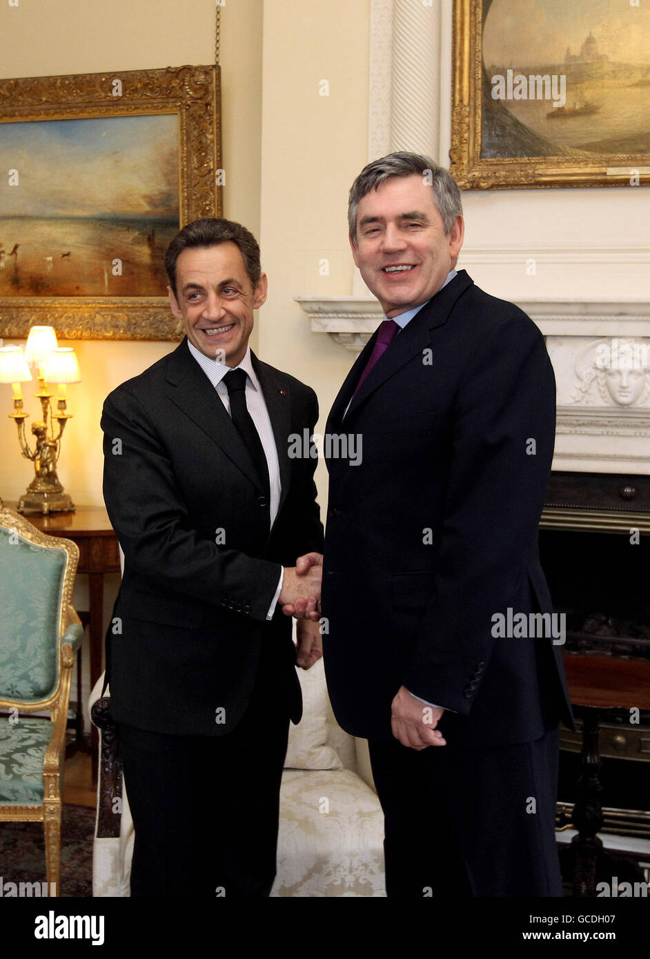 Sarkozy besucht die UK Stockfoto