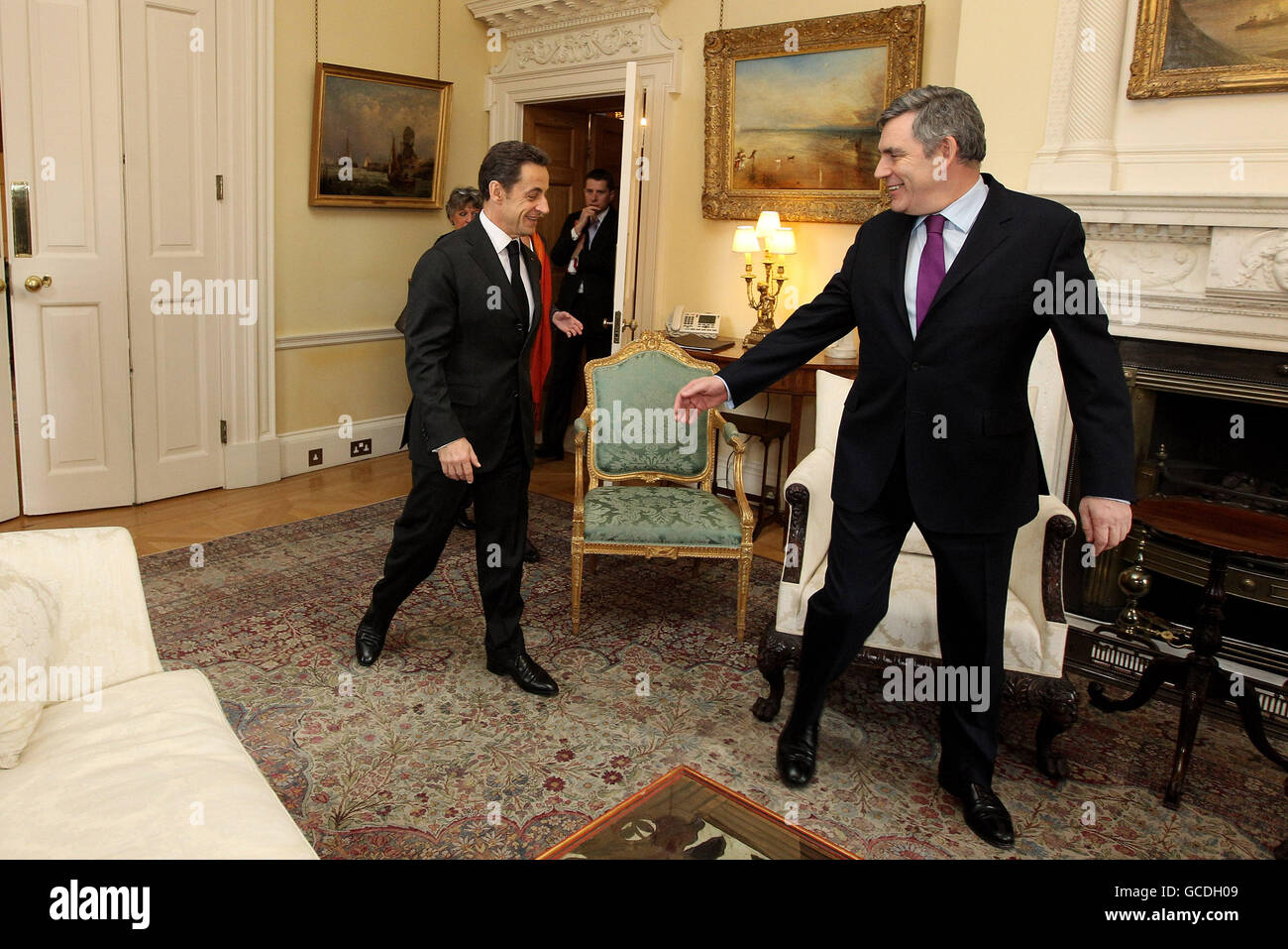 Sarkozy besucht die UK Stockfoto