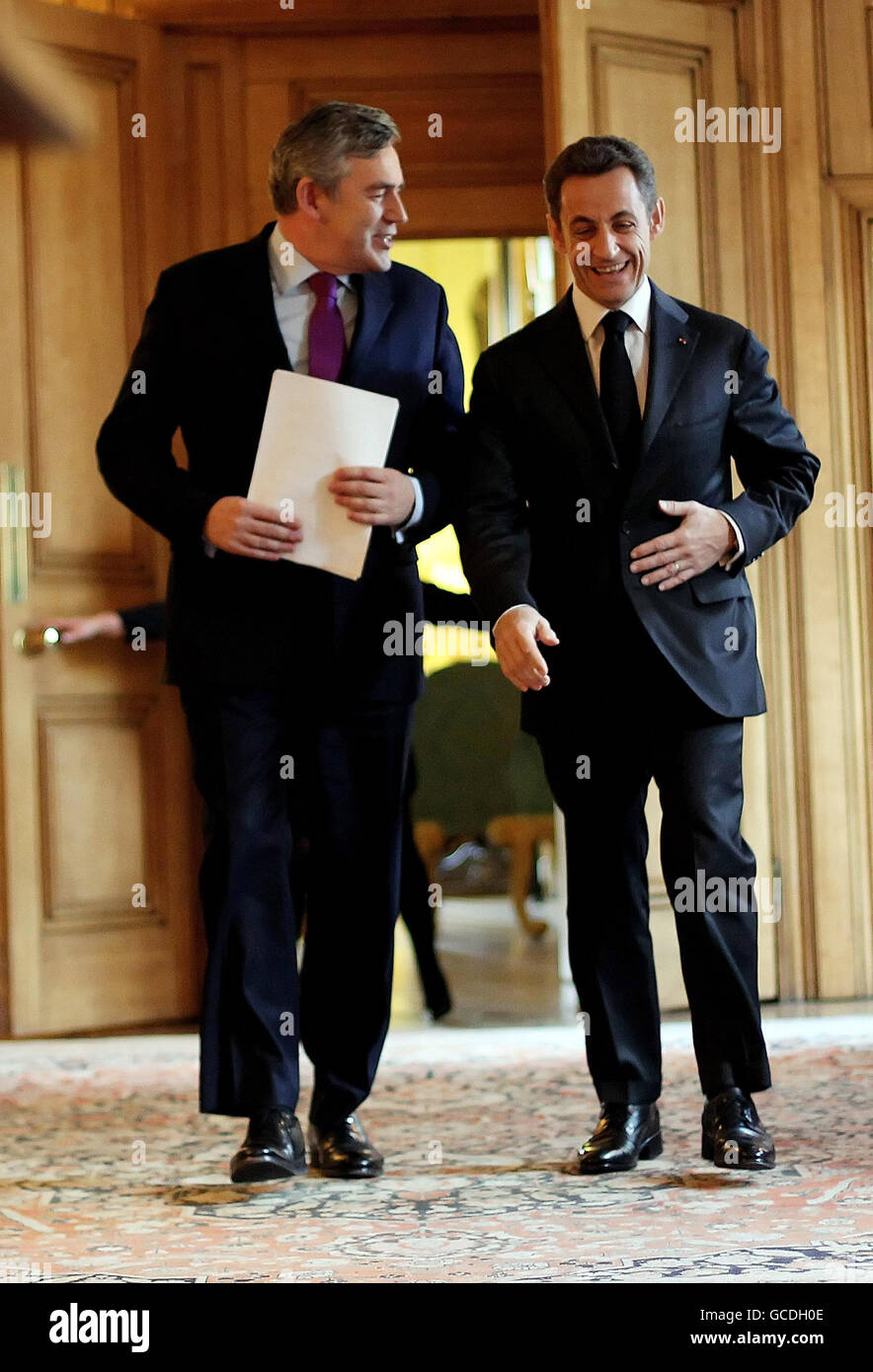 Sarkozy besucht die UK Stockfoto