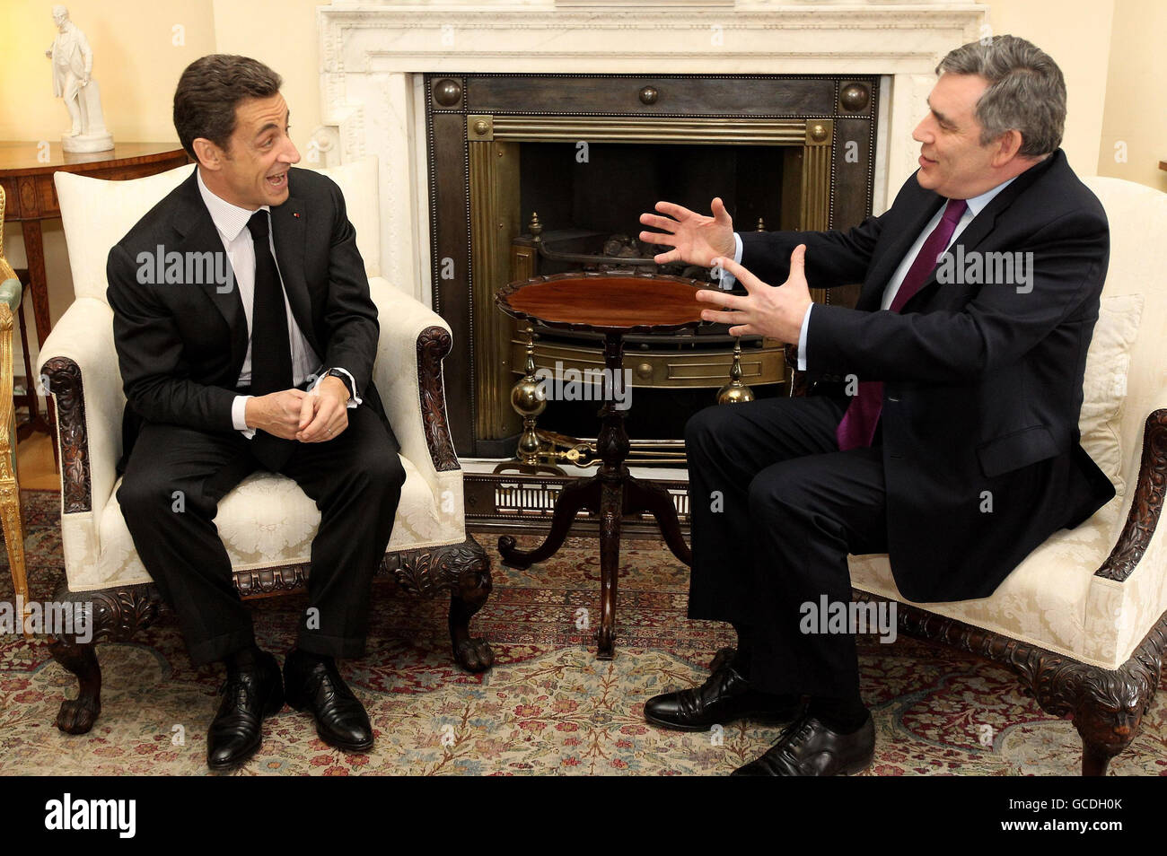 Sarkozy besucht die UK Stockfoto