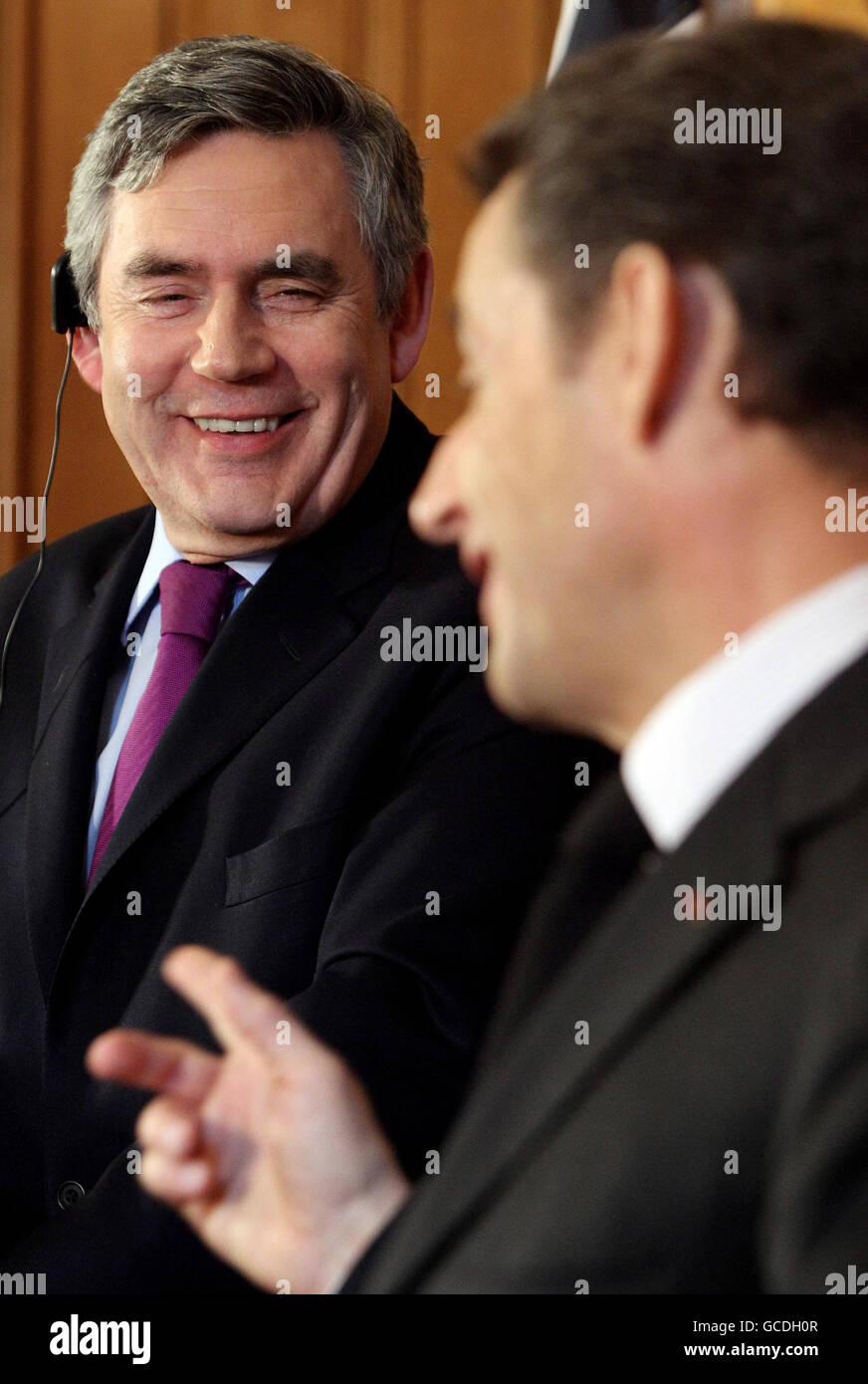 Sarkozy besucht die UK Stockfoto