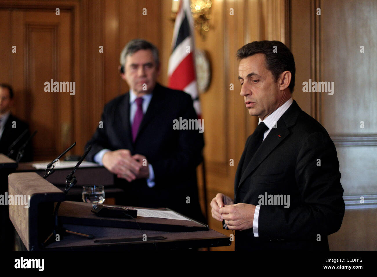 Sarkozy besucht die UK Stockfoto
