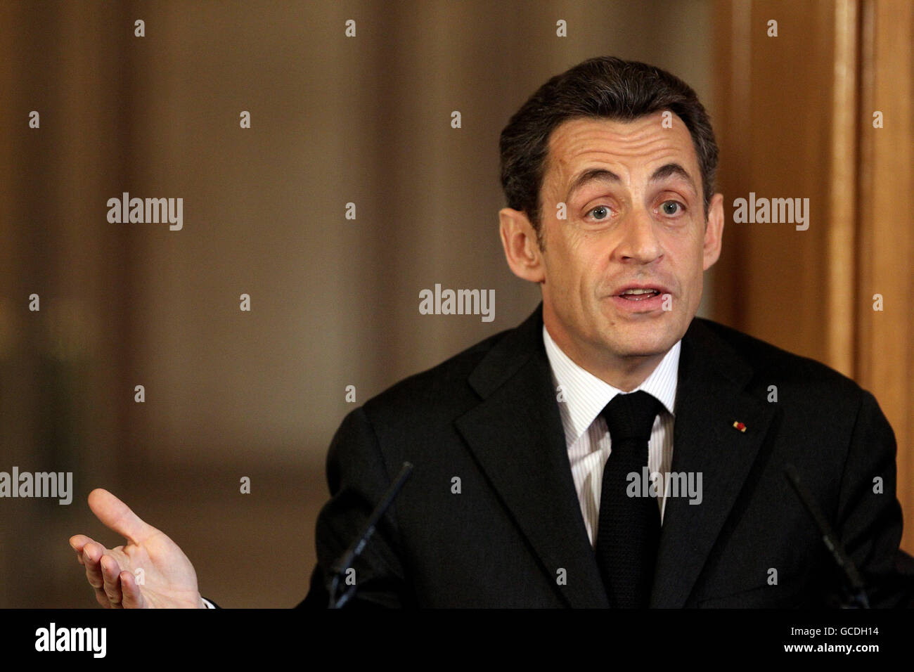 Sarkozy besucht die UK Stockfoto