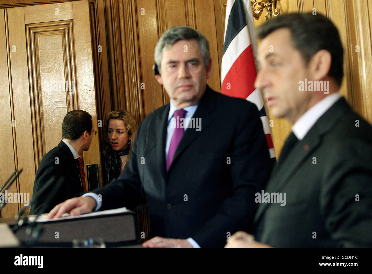 Sarkozy besucht die UK Stockfoto