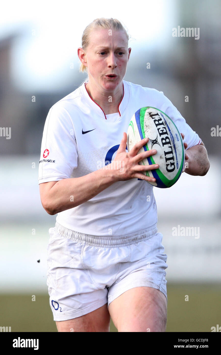 Rugby Union - RBS Womens 6 Nations Championship 2010 - Schottland gegen England - Meggetland Stadium. Tamara Taylor, England Stockfoto