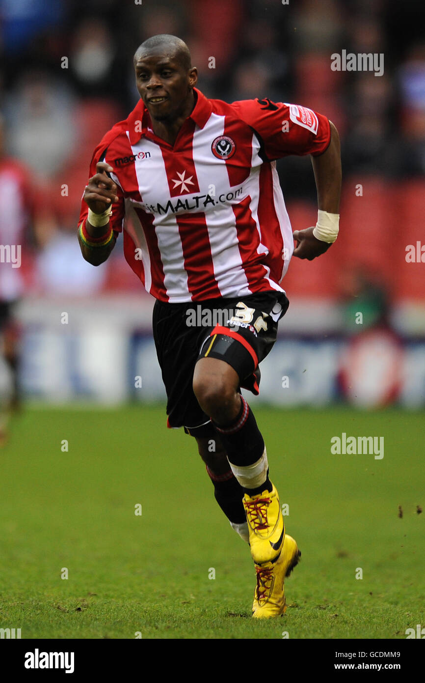 Fußball - Coca-Cola Football League Championship - Sheffield United / Queens Park Rangers - Bramall Lane. Henri Camara, Sheffield United Stockfoto