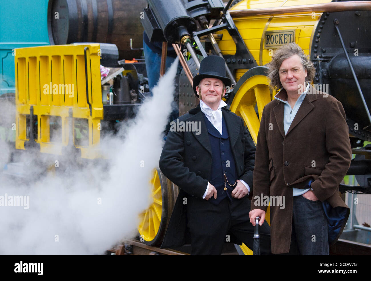 Stephensons Rocket Lokomotive Stockfoto