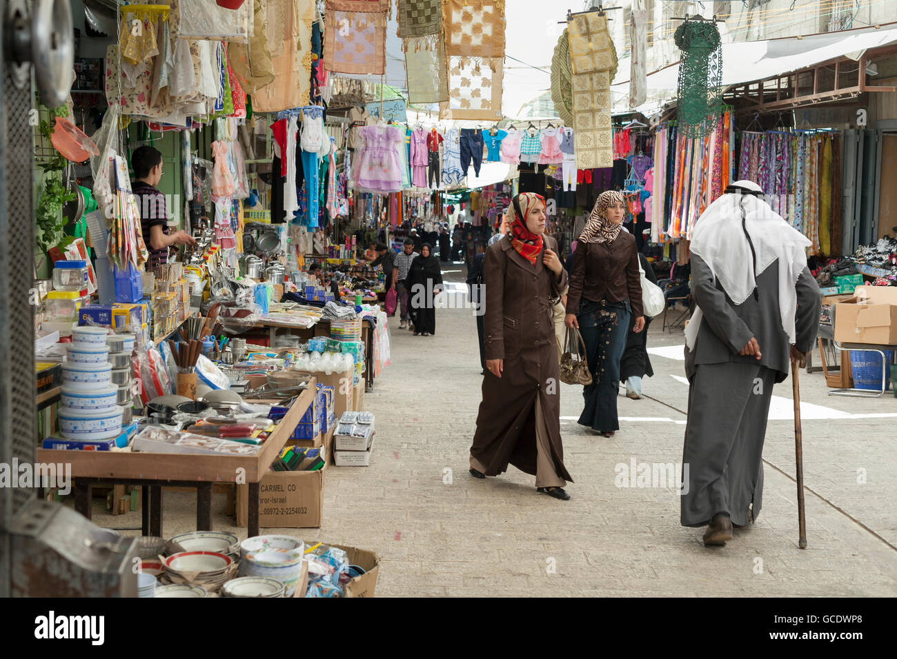 Der tägliche Markt in Hebron, Palästina Stockfoto