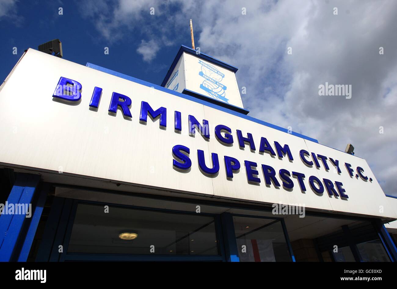 Fußball - Barclays Premier League - Birmingham City / Arsenal - St Andrews' Stadium. Gesamtansicht des Clubshops vor dem St Andrews' Stadium, dem Heimstadion des Birmingham City Football Club Stockfoto