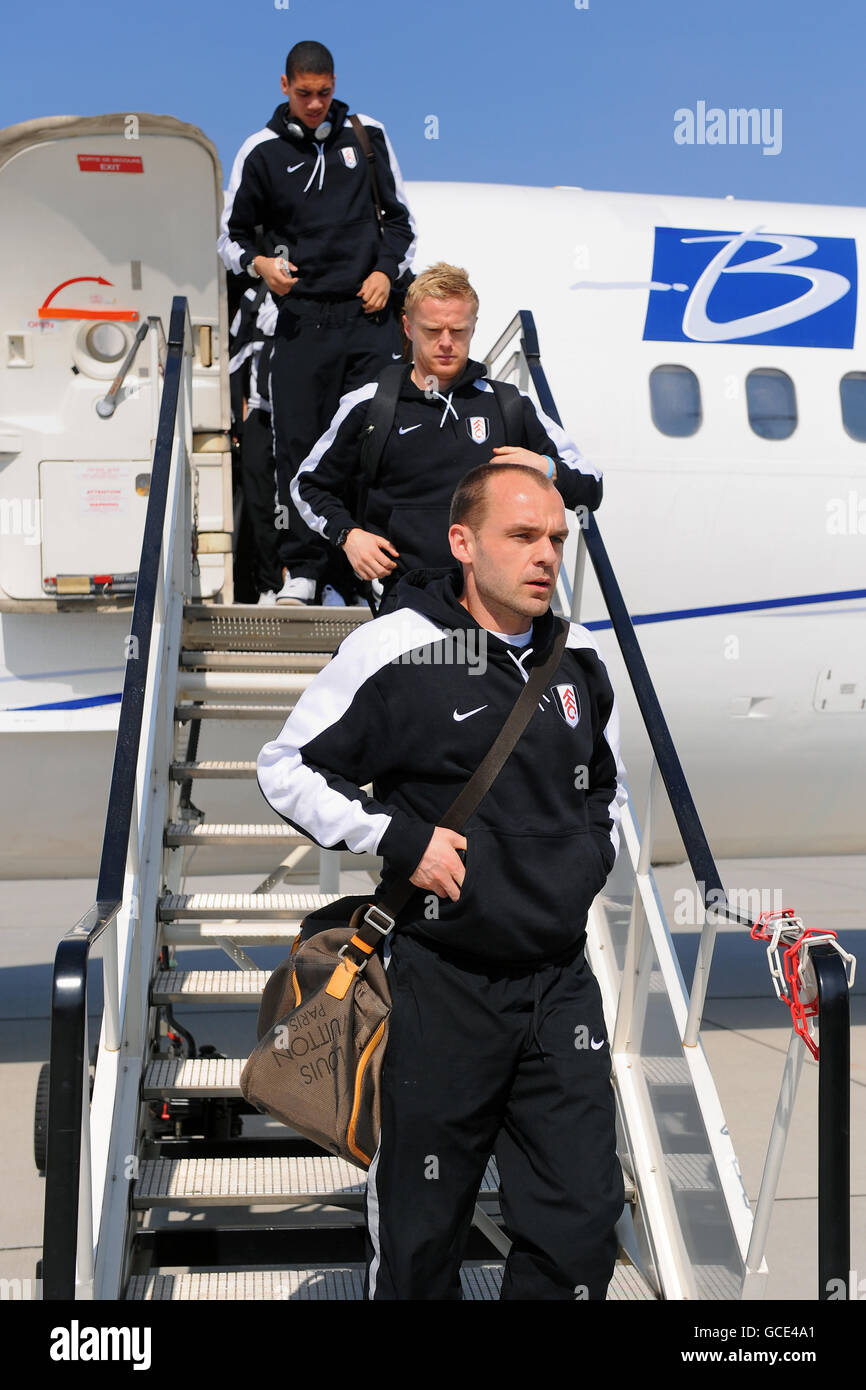 Fußball - UEFA Europa League - Viertel-Final - Rückspiel - Vfl Wolfsburg gegen Fulham - Fulham Training und Pressekonferenz - Vo... Stockfoto