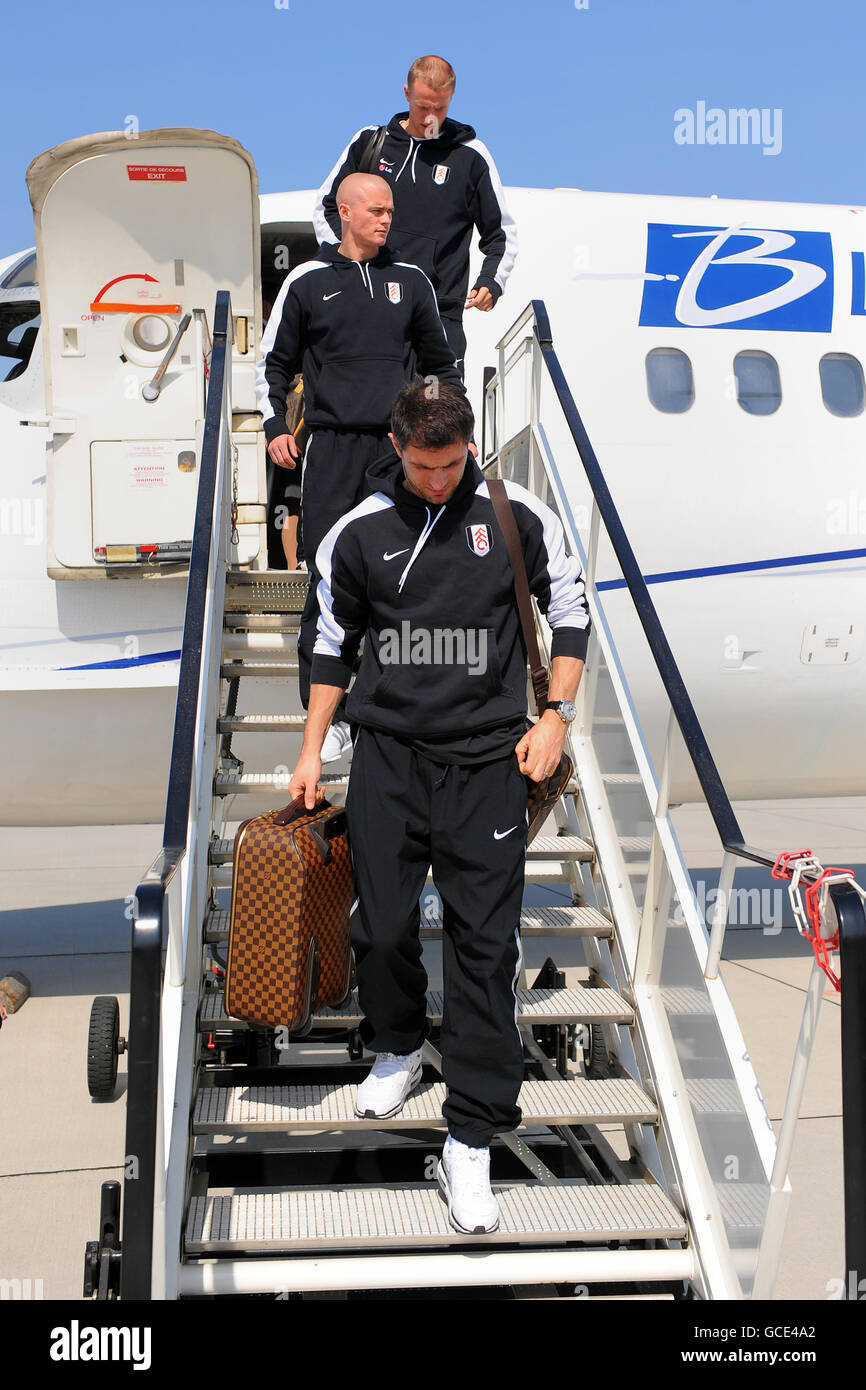 Fußball - UEFA Europa League - Viertel-Final - Rückspiel - Vfl Wolfsburg gegen Fulham - Fulham Training und Pressekonferenz - Vo... Stockfoto