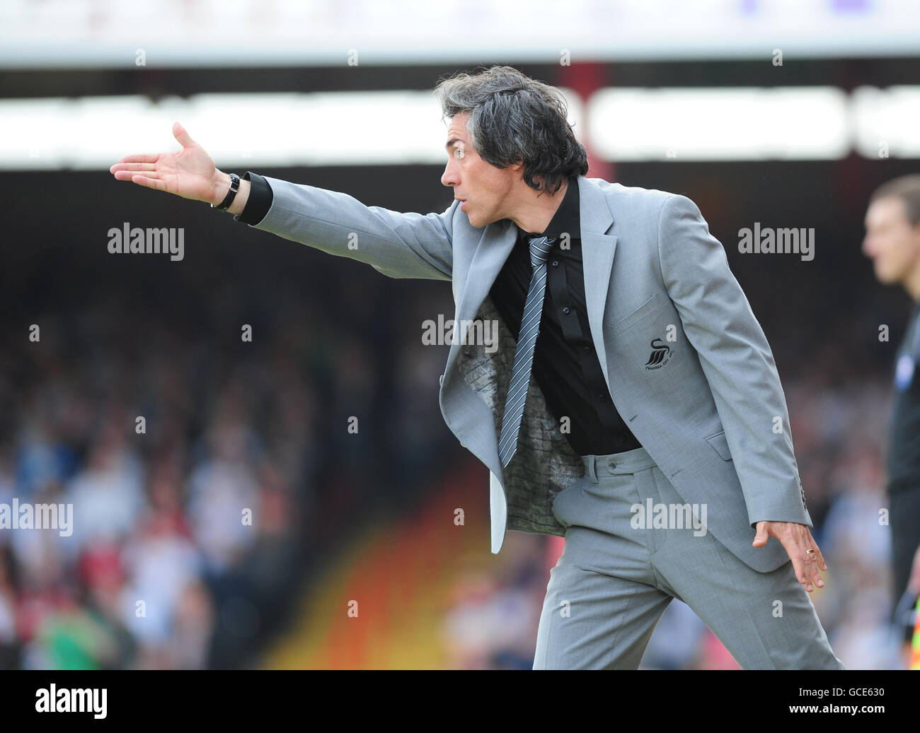 Fußball - Coca-Cola Football League Championship - Bristol City / Swansea City - Ashton Gate. Paulo Sousa, Manager von Swansea City, während des Coca Cola Championship-Spiels im Ashton Gate in Bristol. Stockfoto