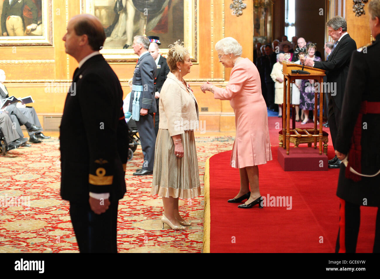 Investitur in Windsor Castle Stockfoto