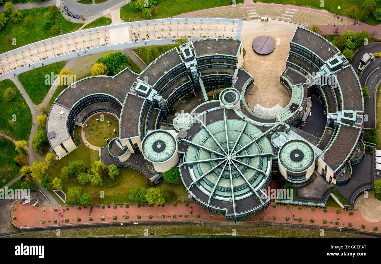 Luftaufnahme, Landtag von NRW-Landtag und Regierung von Nordrhein-Westfalen, Düsseldorf Stockfoto