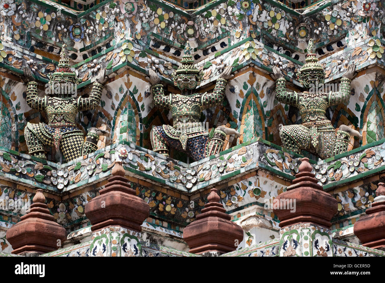 Wat Po Tempel in Bangkok, Thailand, Asien Stockfoto