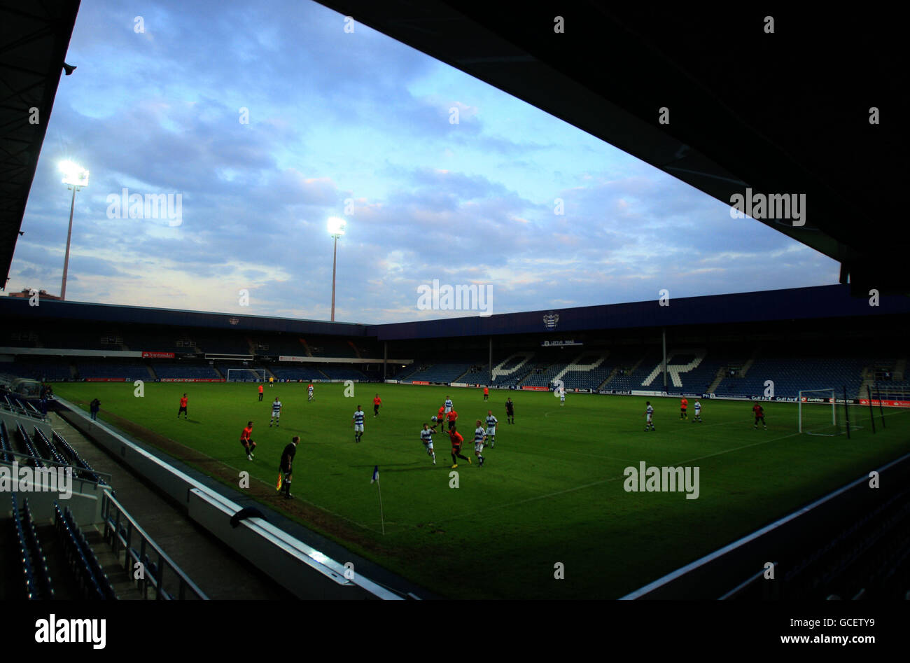 Eine allgemeine Sicht auf das Finale der Football League Youth Alliance Zwischen Queens Park Rangers und Stockport County Stockfoto