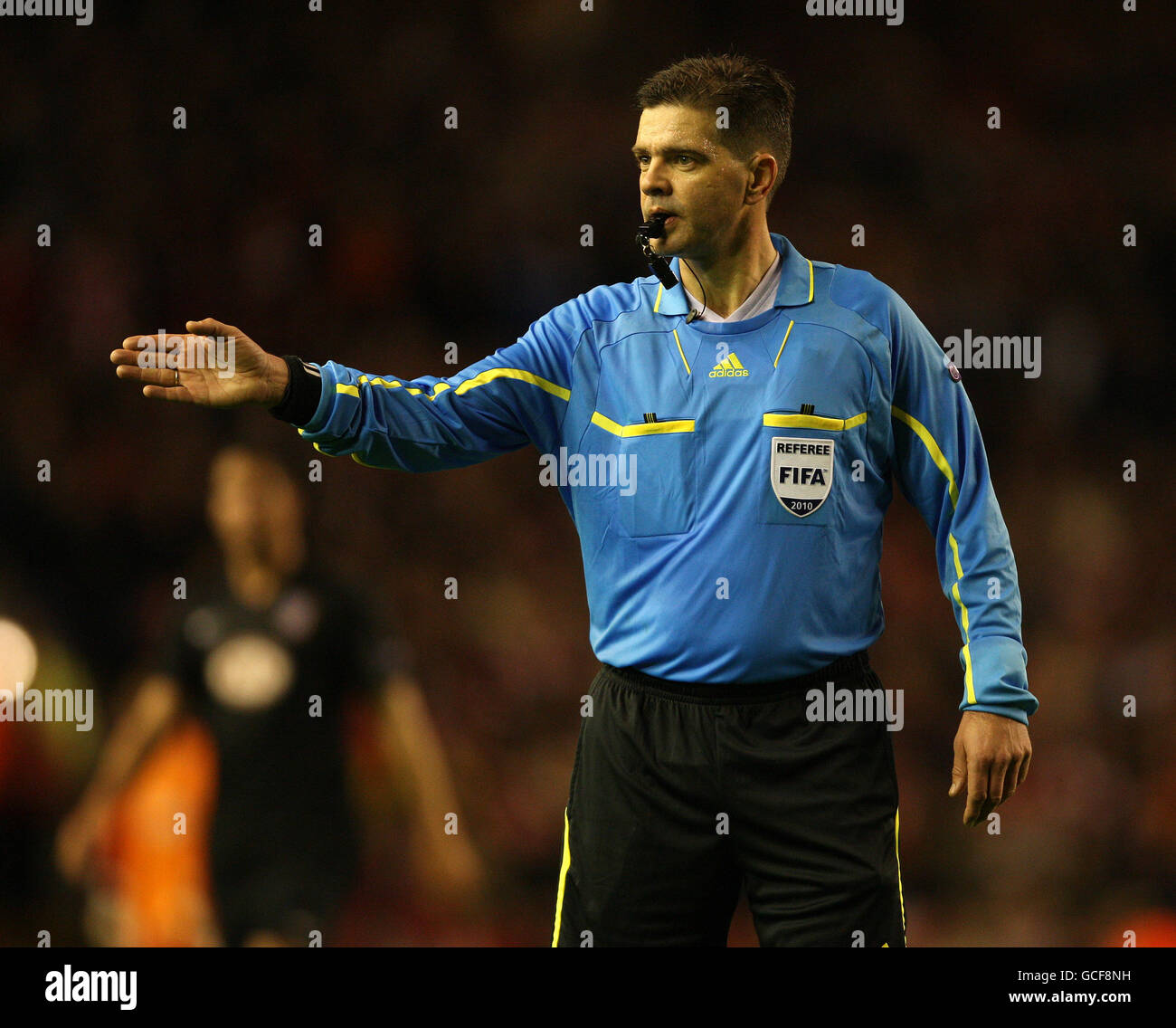 Fußball - UEFA Europa League - Halbfinale - zweite Etappe - Liverpool gegen Atletico Madrid - Anfield. Schiedsrichter Terje Hauge Stockfoto