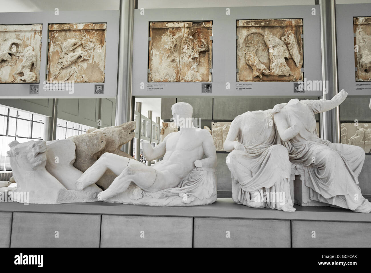 Innenansicht des neuen Akropolismuseums in Athen. Stockfoto