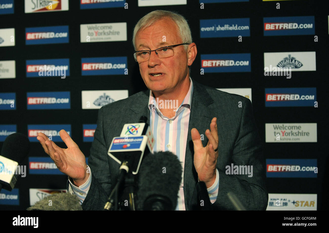 Snooker - Barry Hearn Pressekonferenz - Crucible Theatre Stockfoto