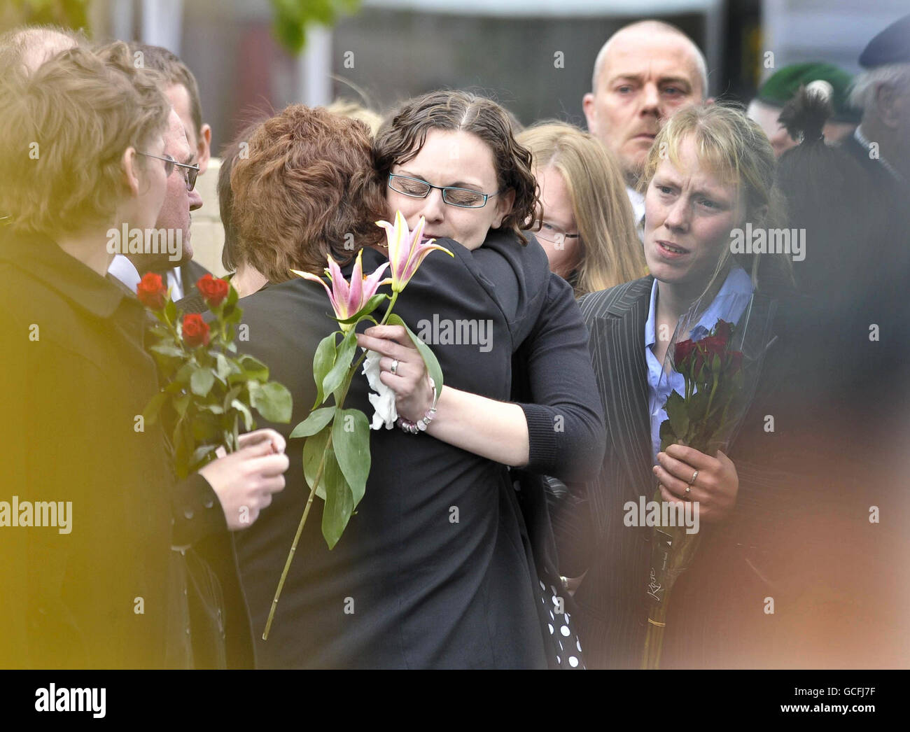 Rückführung von gefallenen Soldaten Stockfoto