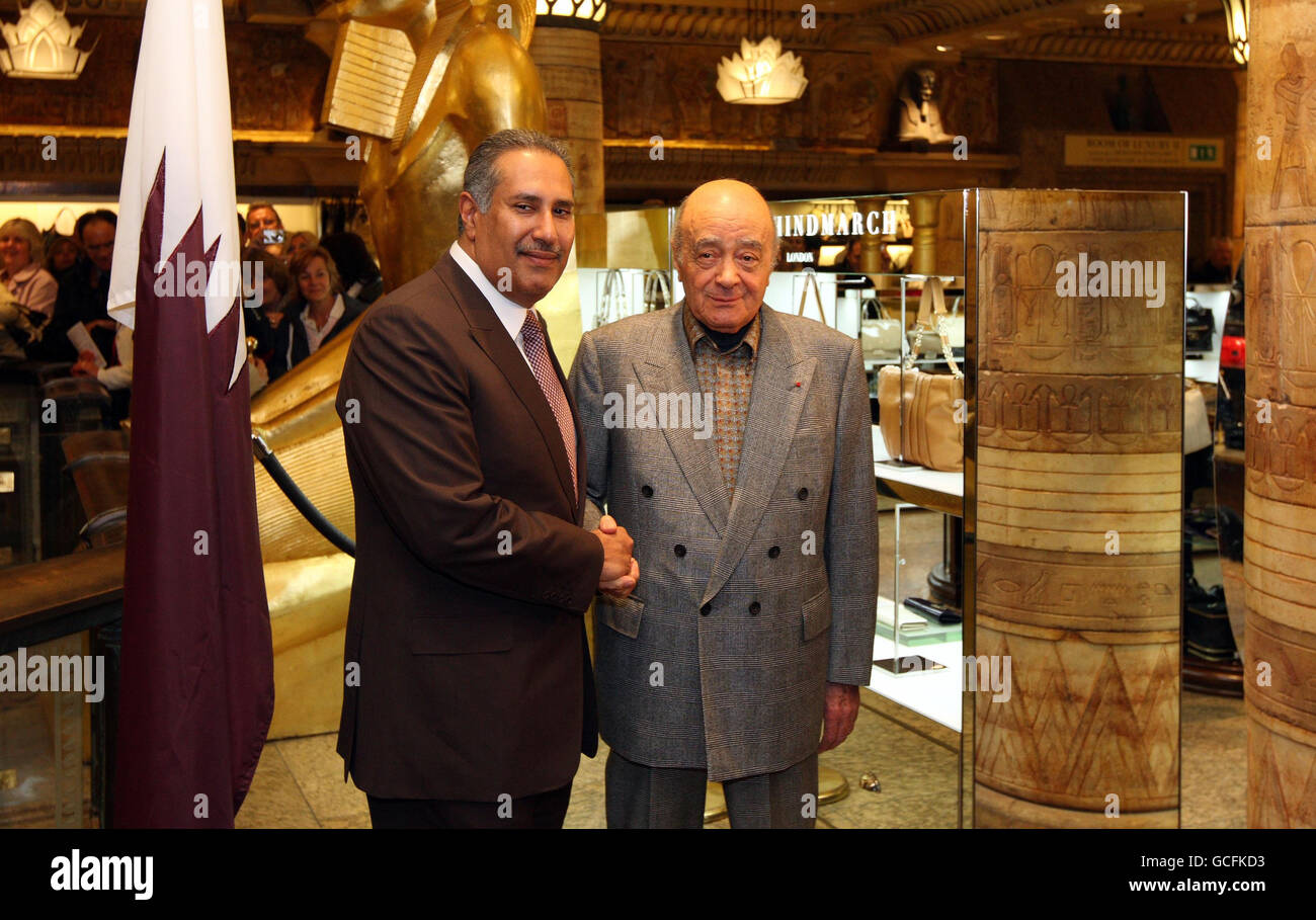 Mohamed al Fayed (rechts) ehemaliger Eigentümer des Kaufhauses Harrods