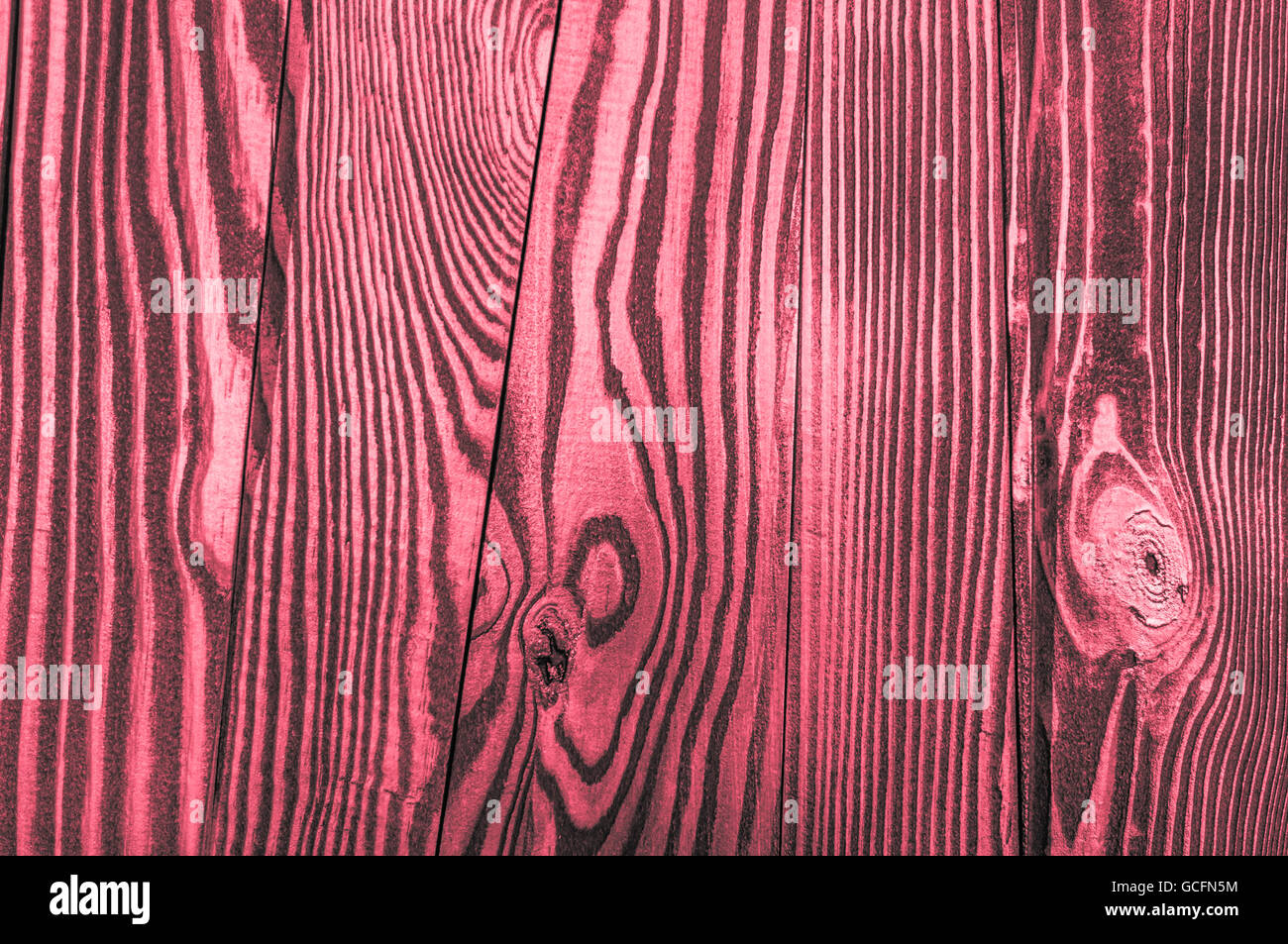Perfekte unregelmäßige alt und grobe Holz Holz Nahaufnahme Textur Hintergrund rot rötlich grau Stockfoto