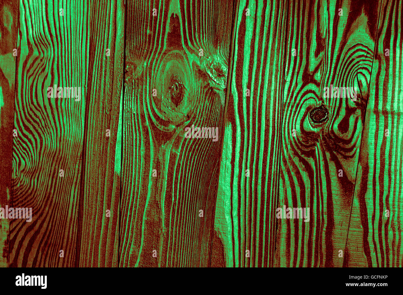 Perfekte Licht dunkelgrünen rötliche grünlich unregelmäßige alten dunklen hellen Holz Holz Oberflächenstruktur Hintergrund Stockfoto