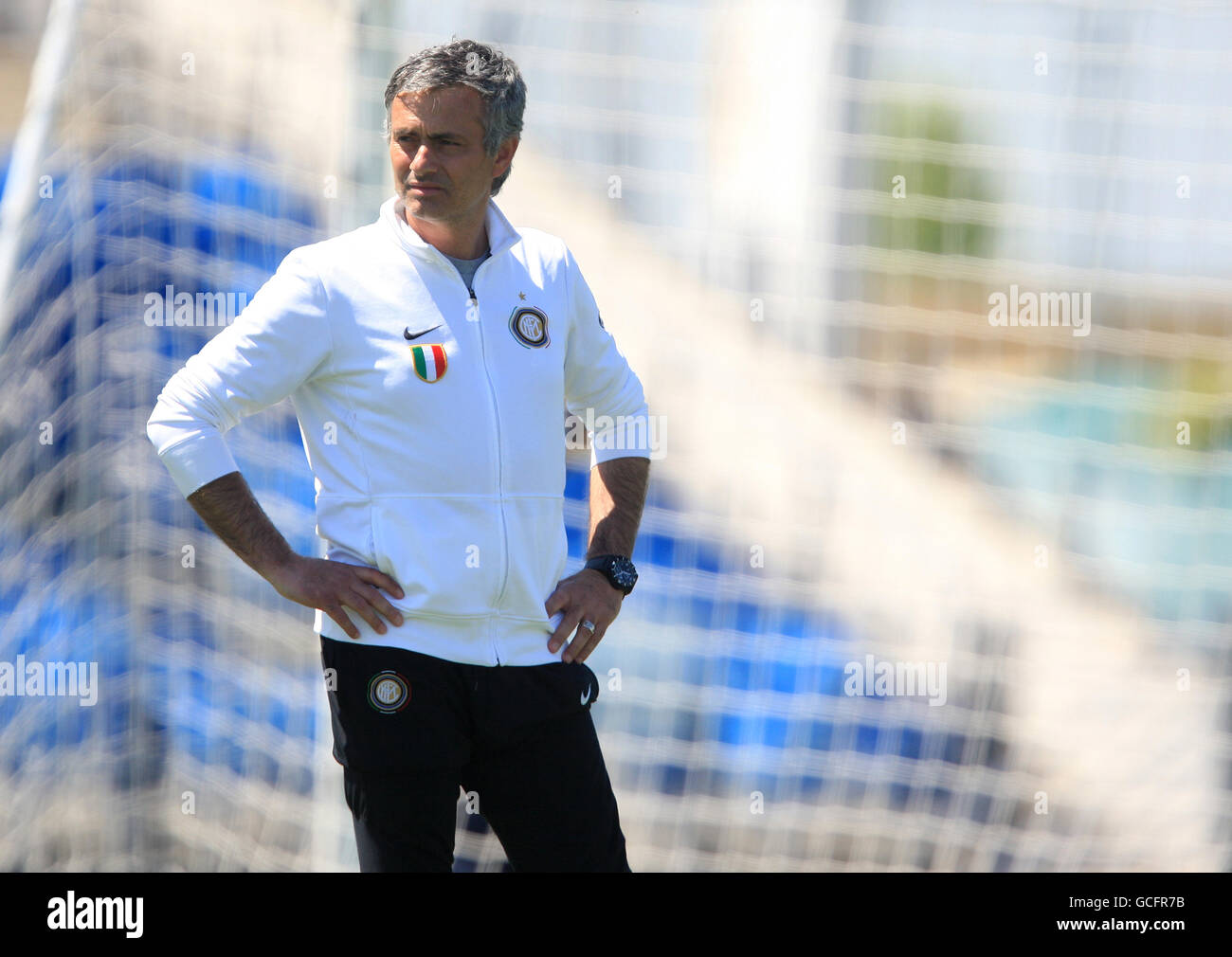 Fußball - UEFA Champions League-Finale 2010 - Bayern München / Inter Mailand - Inter Mailand Training Session - Valdebebas Training. Jose Mourino, Manager von Inter Mailand Stockfoto