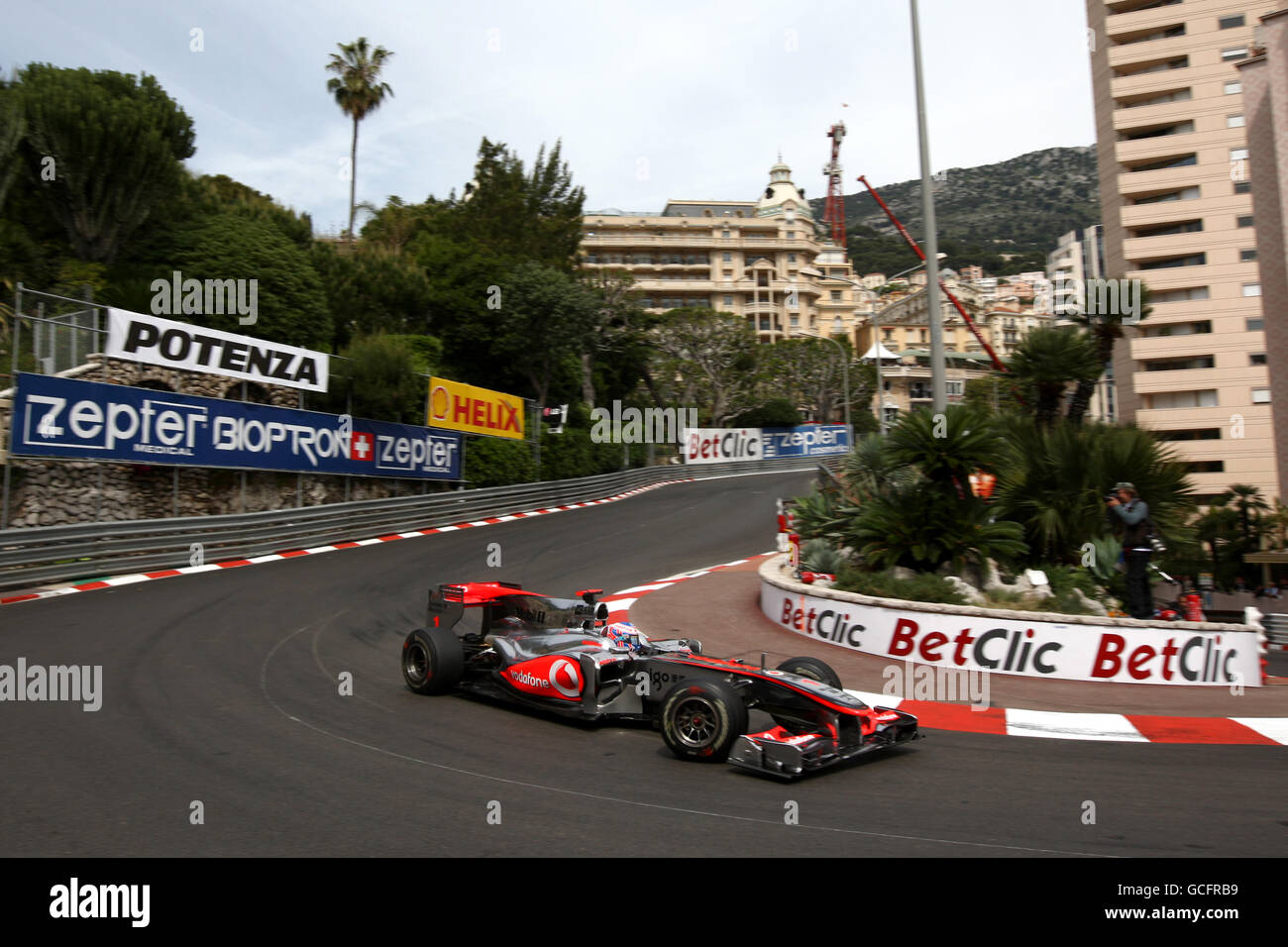 Formel-1-Autorennen - großer Preis von Monaco - Training und Qualifikation - Circuit de Monaco. Jenson Button, McLaren. Stockfoto