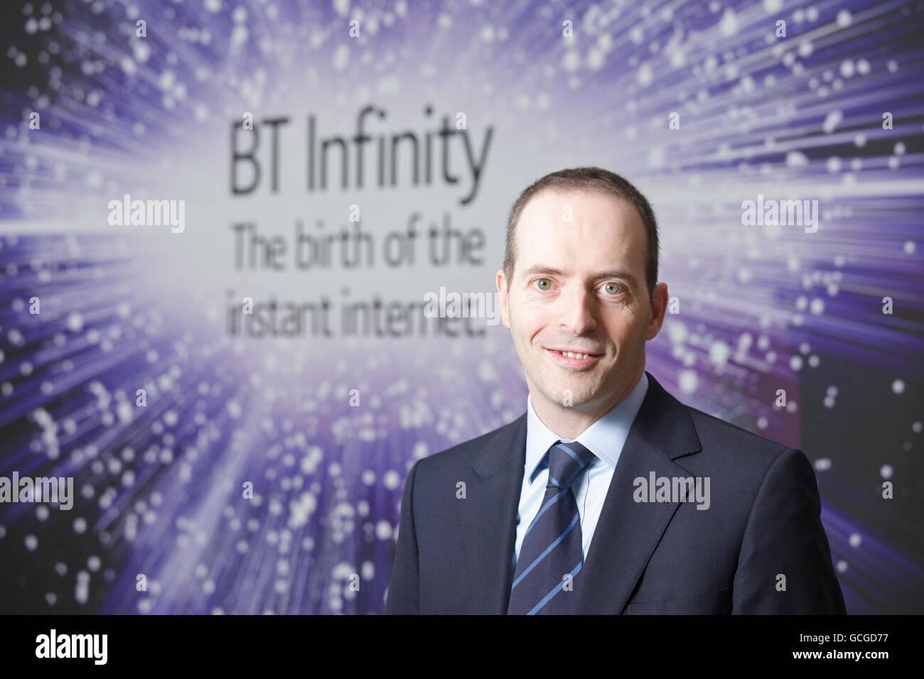 Ian Livingston, Chief Executive von BT, bei BT Centre in London, als die Geschäftsergebnisse von BT für das Gesamtjahr bekannt gegeben werden. Stockfoto