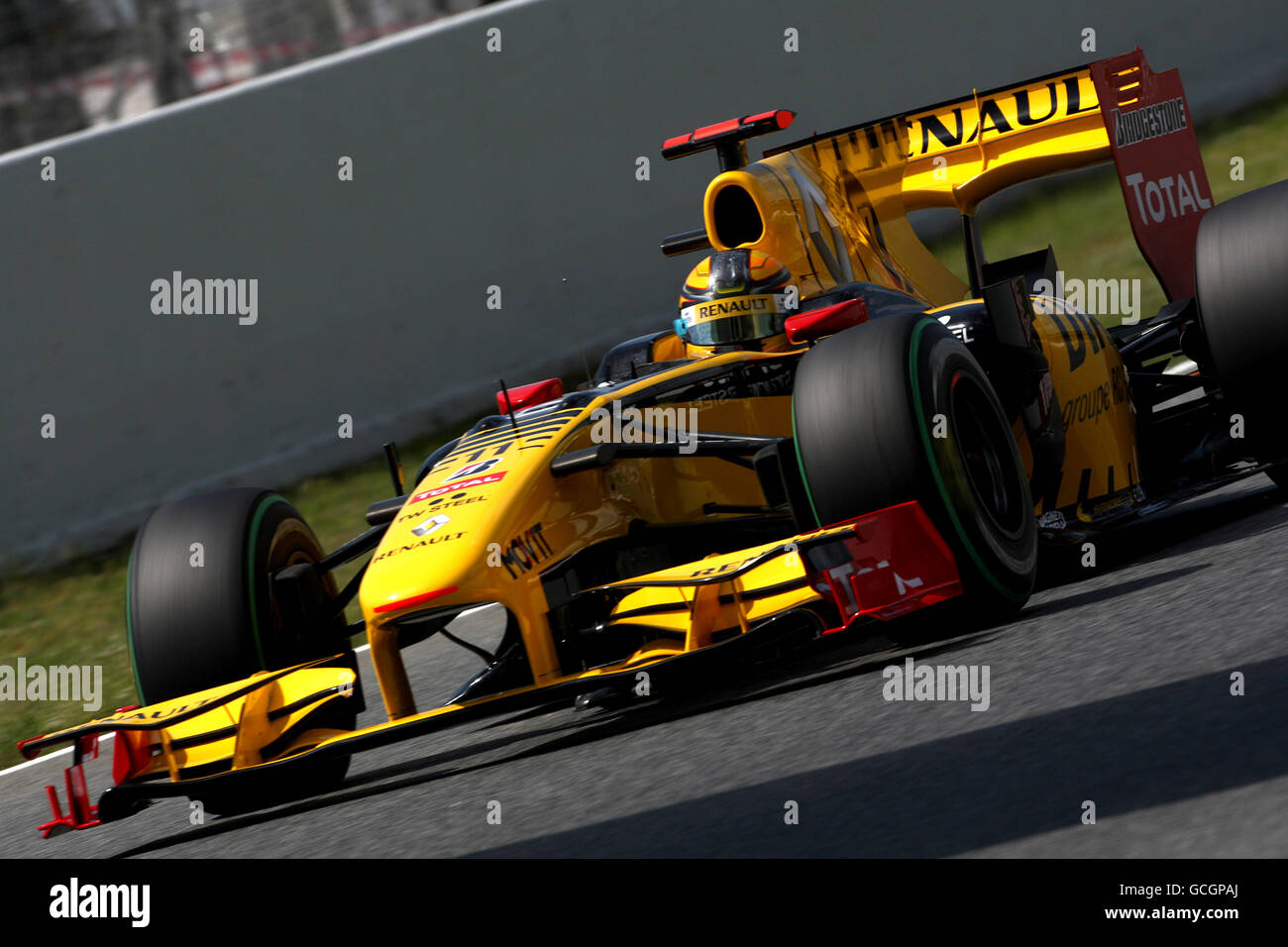 Formel-1-Motorsport - großer Preis von Spanien - Training und Qualifikation - Catalunya Circuit. Robert Kubica, Renault Stockfoto