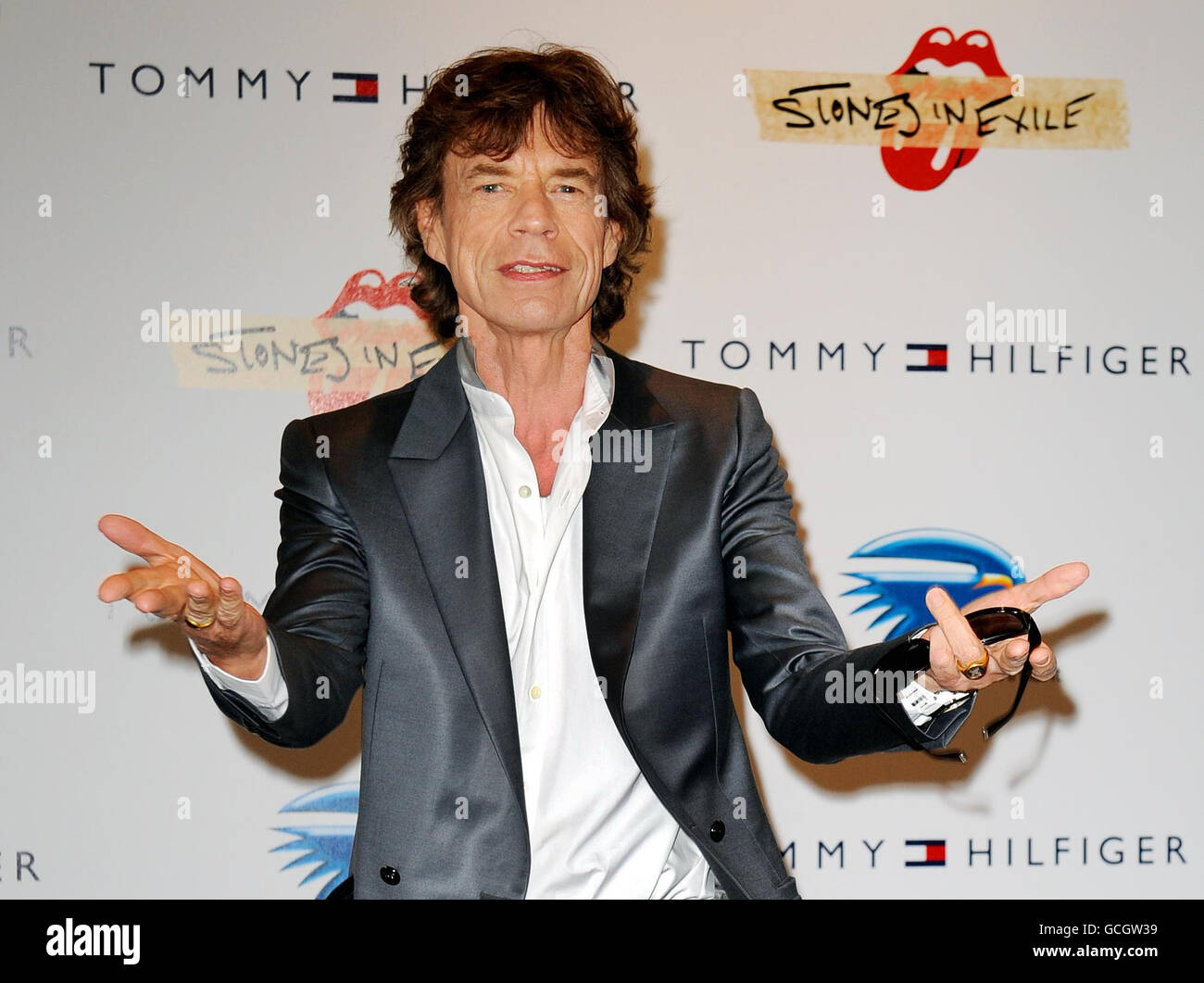 Sir Mick Jagger nimmt an einer Fotoausstellung Teil, die vor der Vorführung von Stones in Exile, der Geschichte der Entstehung des Rolling Stones-Albums 1972, Exile on Main Street, stattfindet, das seltene und noch nie zuvor gesehene Fotos und Filmaufnahmen der Band während der 63. Filmfestspiele von Cannes, Frankreich, enthält. Stockfoto
