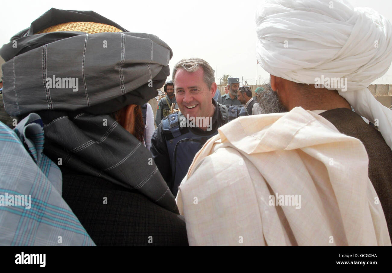 Britischer Minister in Afghanistan Stockfoto