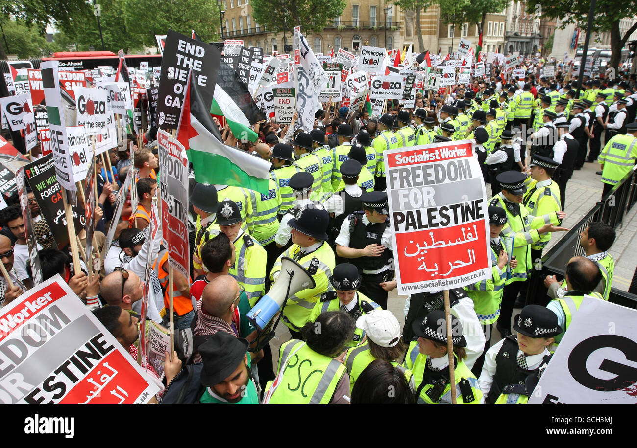Gaza-Protest in London Stockfoto