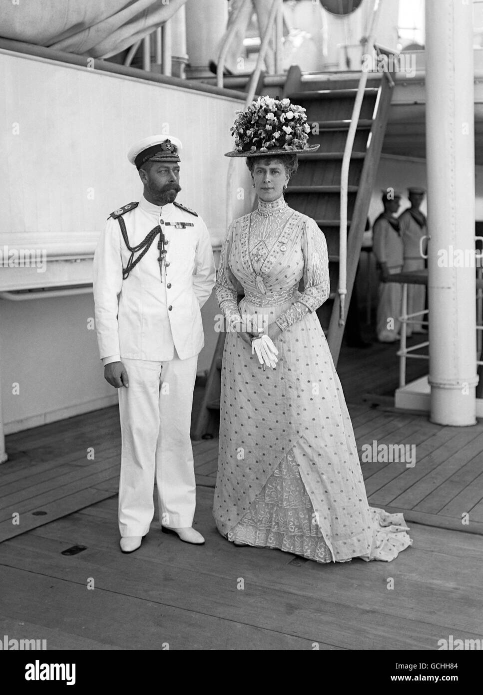 König Georg v. und Königin Mary - HMS Medina - Durbar Tour von 1912 Stockfoto