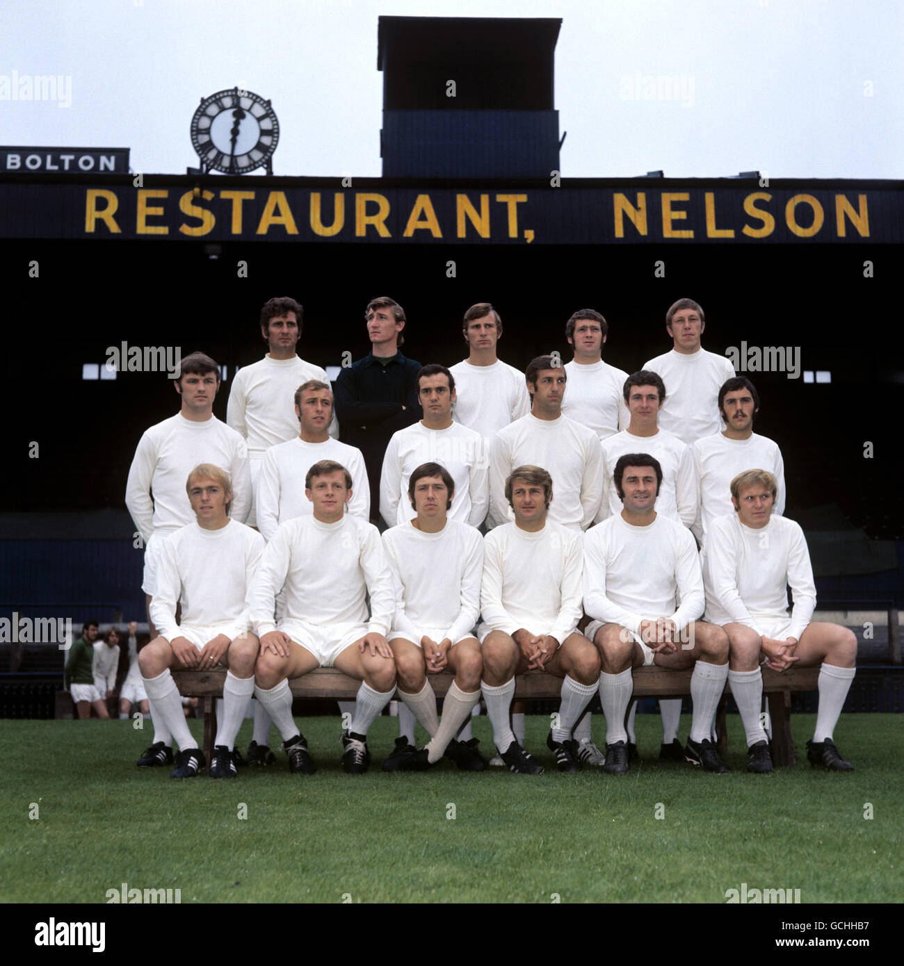 Fußball - League Division Two - Bolton Wanderers Photocall - Burnden Park. Bolton Wanderers Teamgruppe, 1970-71 Stockfoto