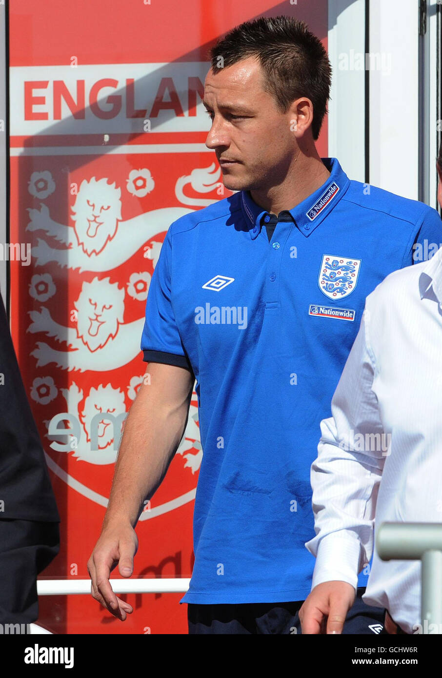 John Terry aus England nach der Pressekonferenz im Royal Bafokeng Sports Complex, Rustenburg, Südafrika. Stockfoto