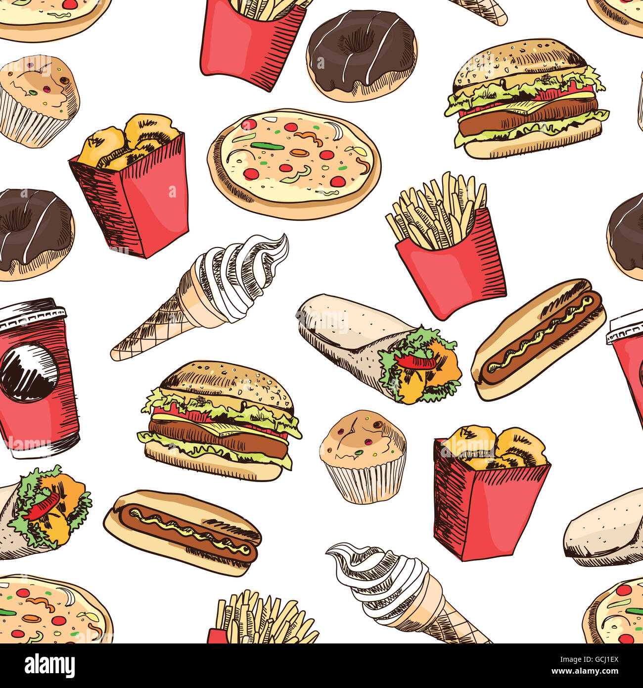 fast-food-muster-fotos-und-bildmaterial-in-hoher-aufl-sung-alamy