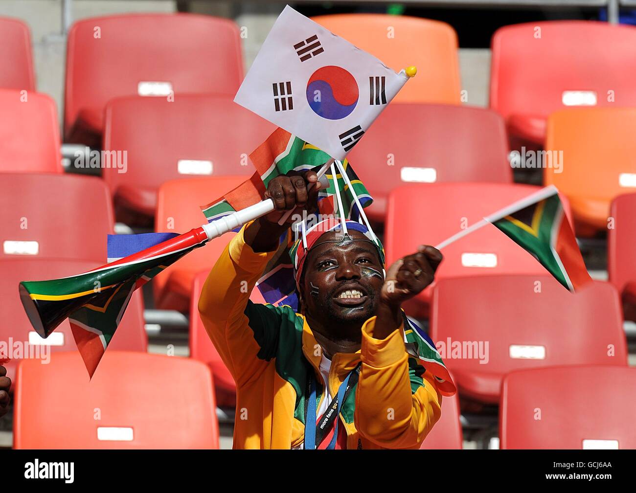 Fußball - 2010 FIFA World Cup South Africa - Gruppe B - Südkorea V Griechenland - Nelson-Mandela-Bay-Stadion Stockfoto