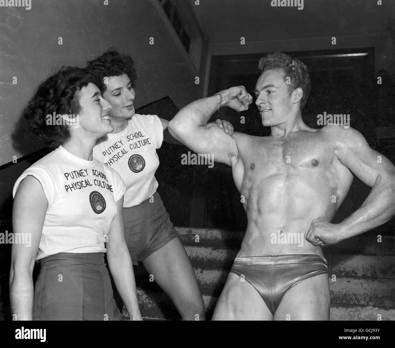 Putney Schule für Körperkultur - internationale Sport Parade - Jim Saunders - Brandern Home Wandsworth Stockfoto