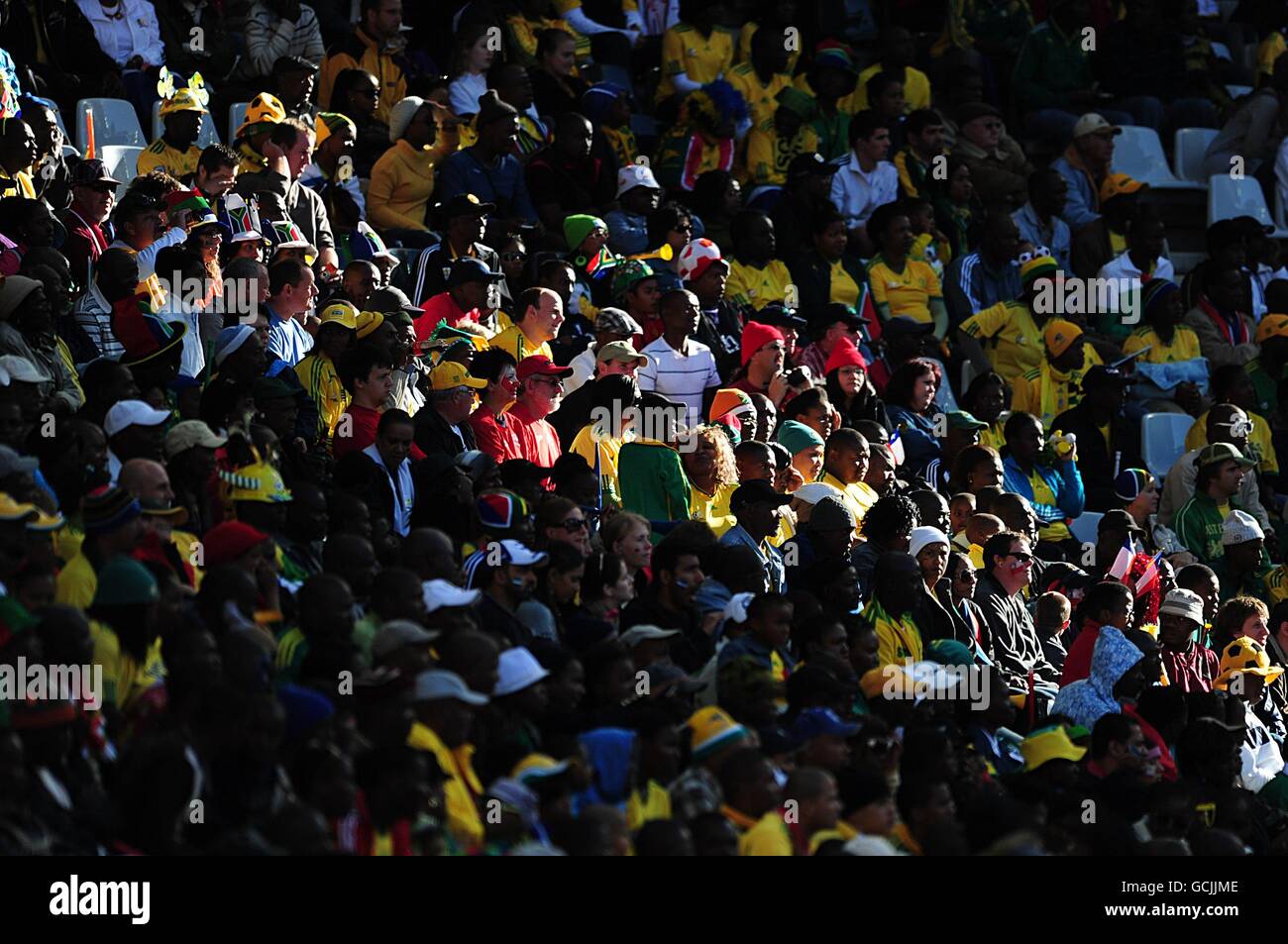 Fußball - FIFA Fußball-Weltmeisterschaft Südafrika 2010 - Gruppe H - Honduras - Chile - Mbombela Stadium. Gesamtansicht der Menge auf den Tribünen. Stockfoto