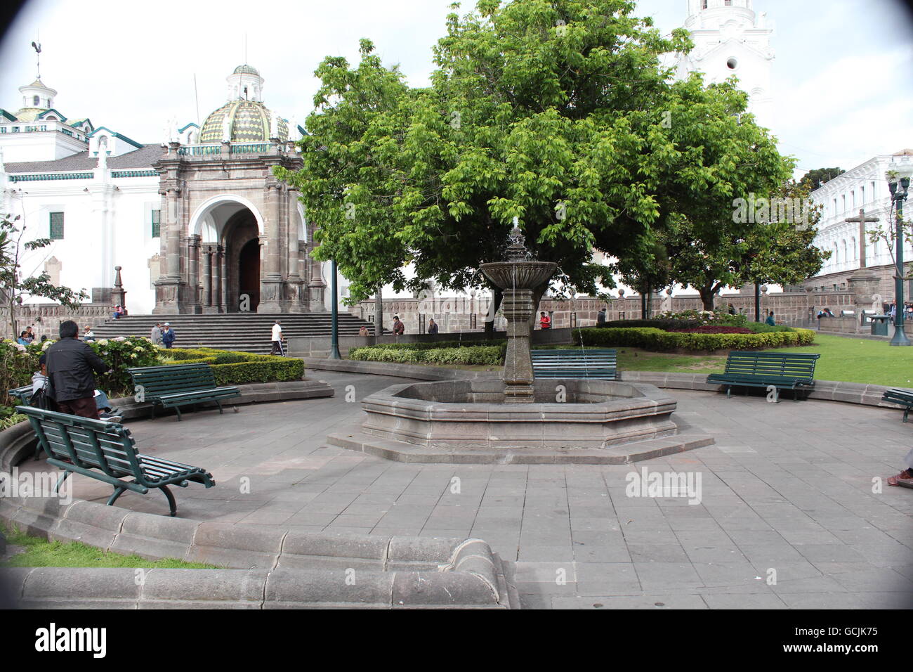 Unabhängigkeit-Plaza, Quito, Ecuador, am frühen Morgen Stockfoto