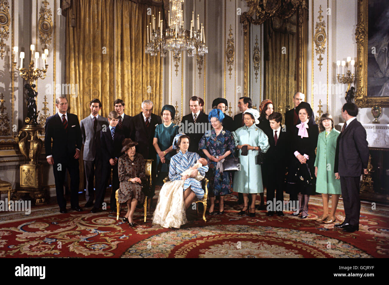 Royalty - Meister Peter Mark Andrew Phillips - Taufe - Buckingham Palace Stockfoto