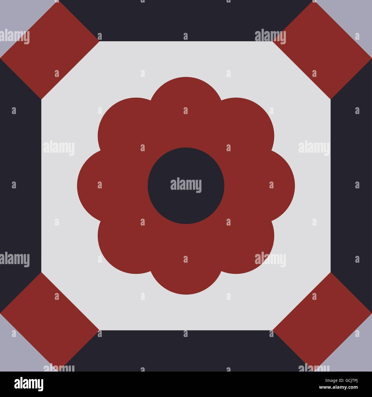 Enkaustic Fliesen Musterdesign EPS 10 Stock Vektor