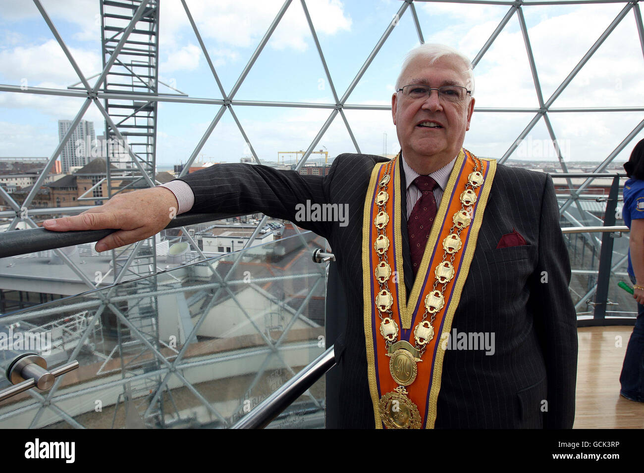 Orangefest Start Stockfoto